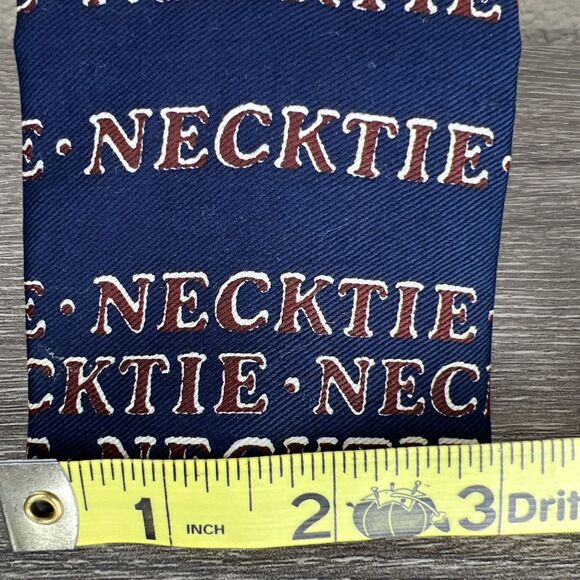 Rooster Men’s Cotton Square Bottom Necktie Ironic Necktie Word Design 55” X 3” - Picture 2 of 5